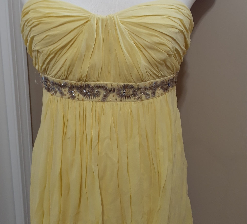 BCBGMaxAzria Soft Yellow Dress